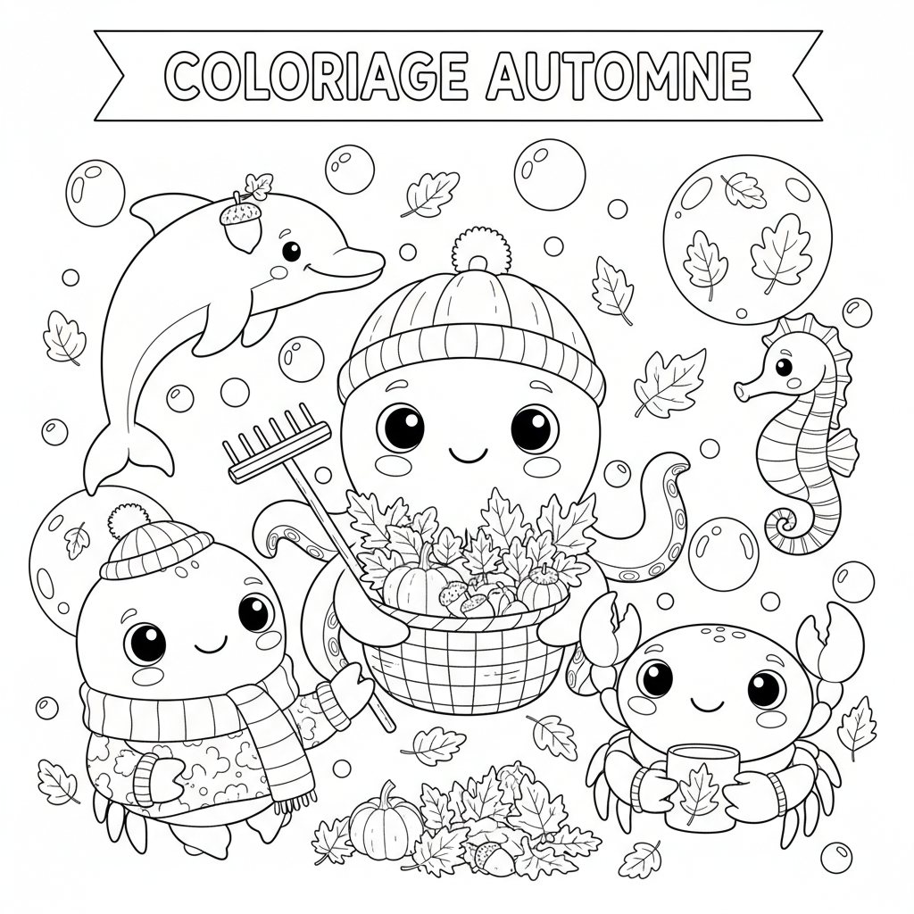Coloriage coloriage à imprimer automne 4