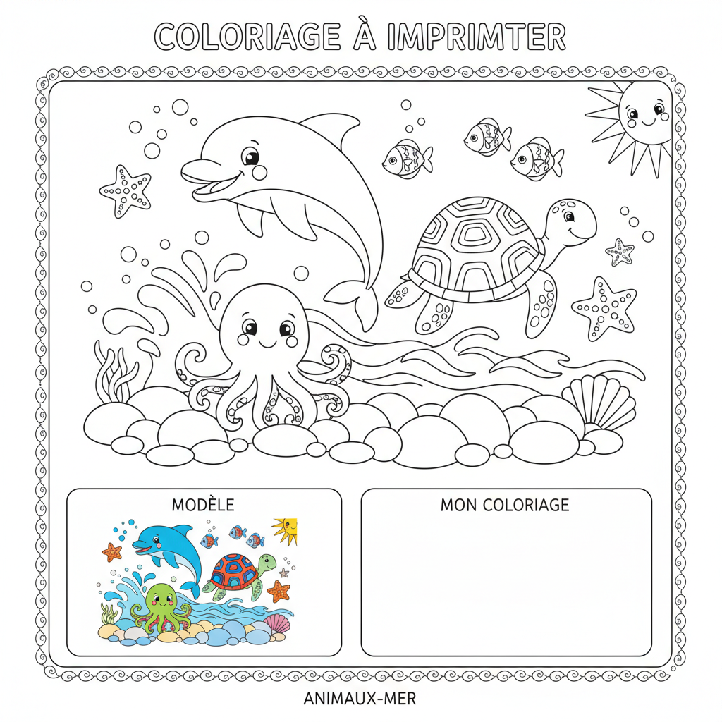 Coloriage coloriage à imprimer avec modèle 2