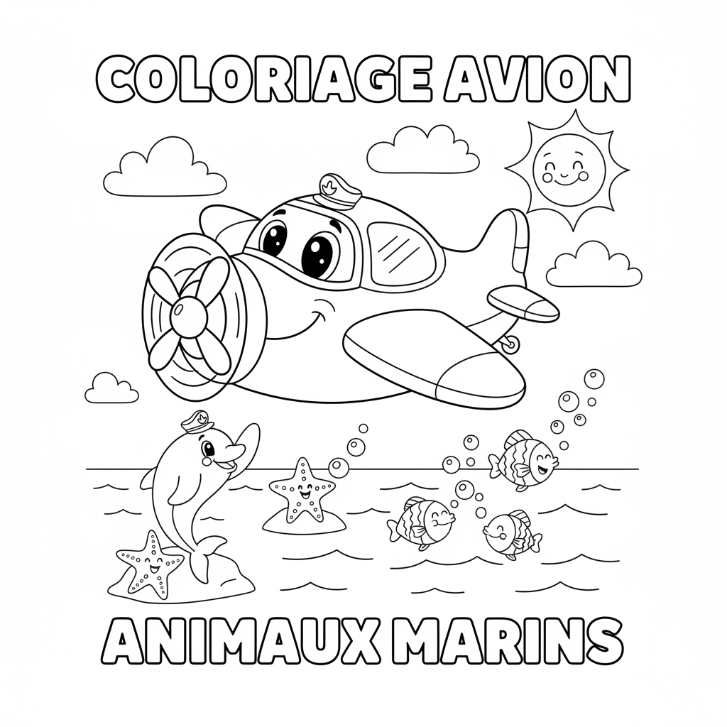 Coloriage coloriage à imprimer avion