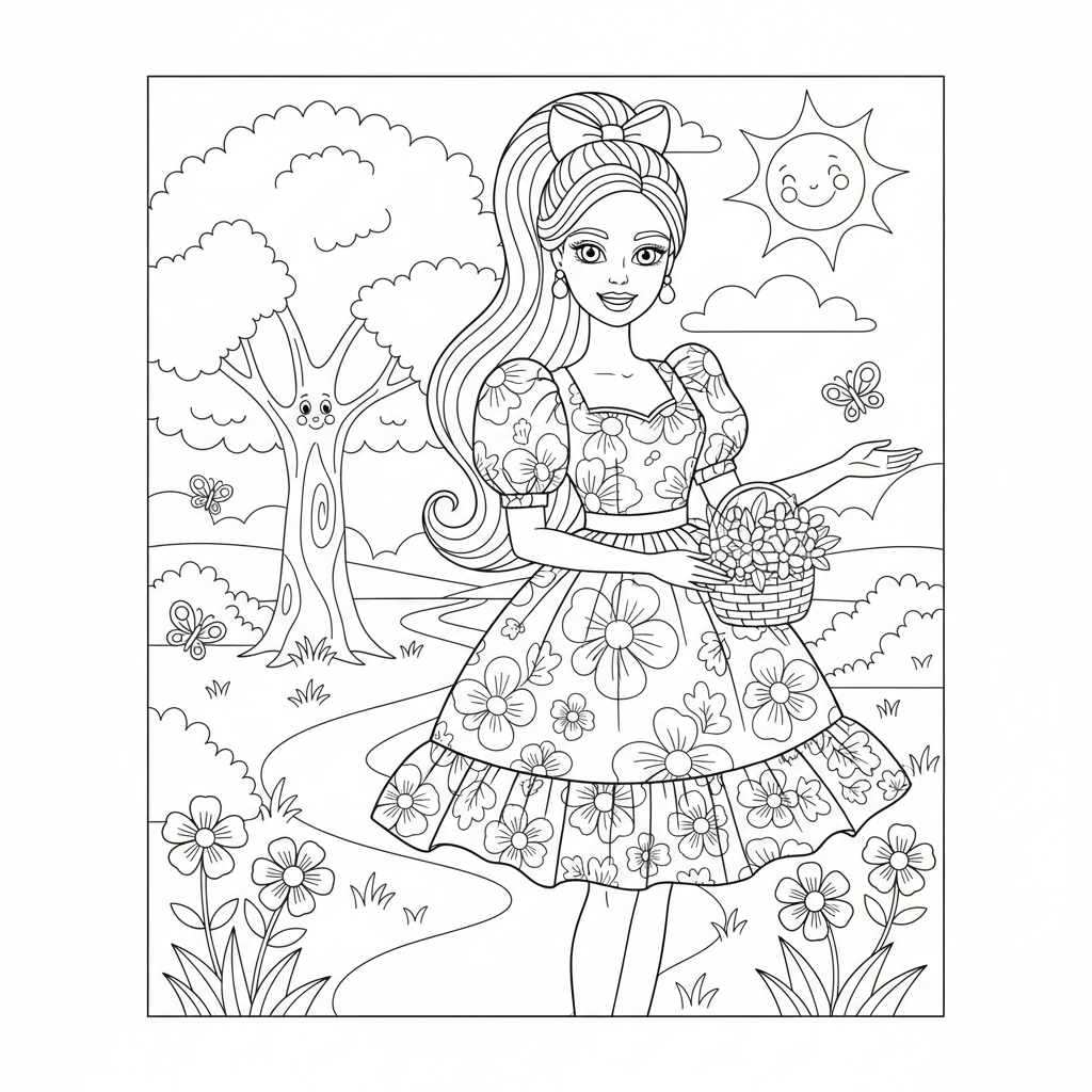 Coloriage coloriage à imprimer barbie 3
