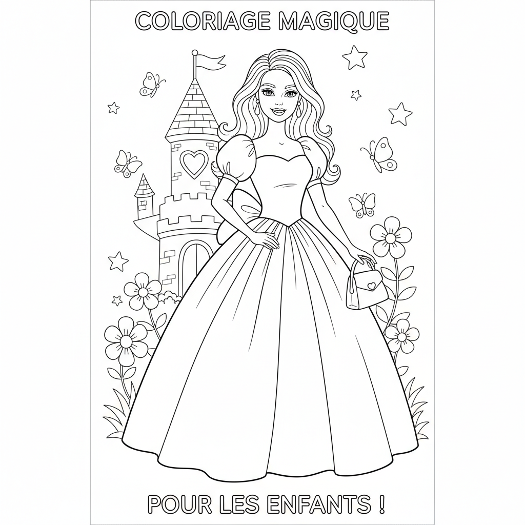 Coloriage coloriage a imprimer barbie 2