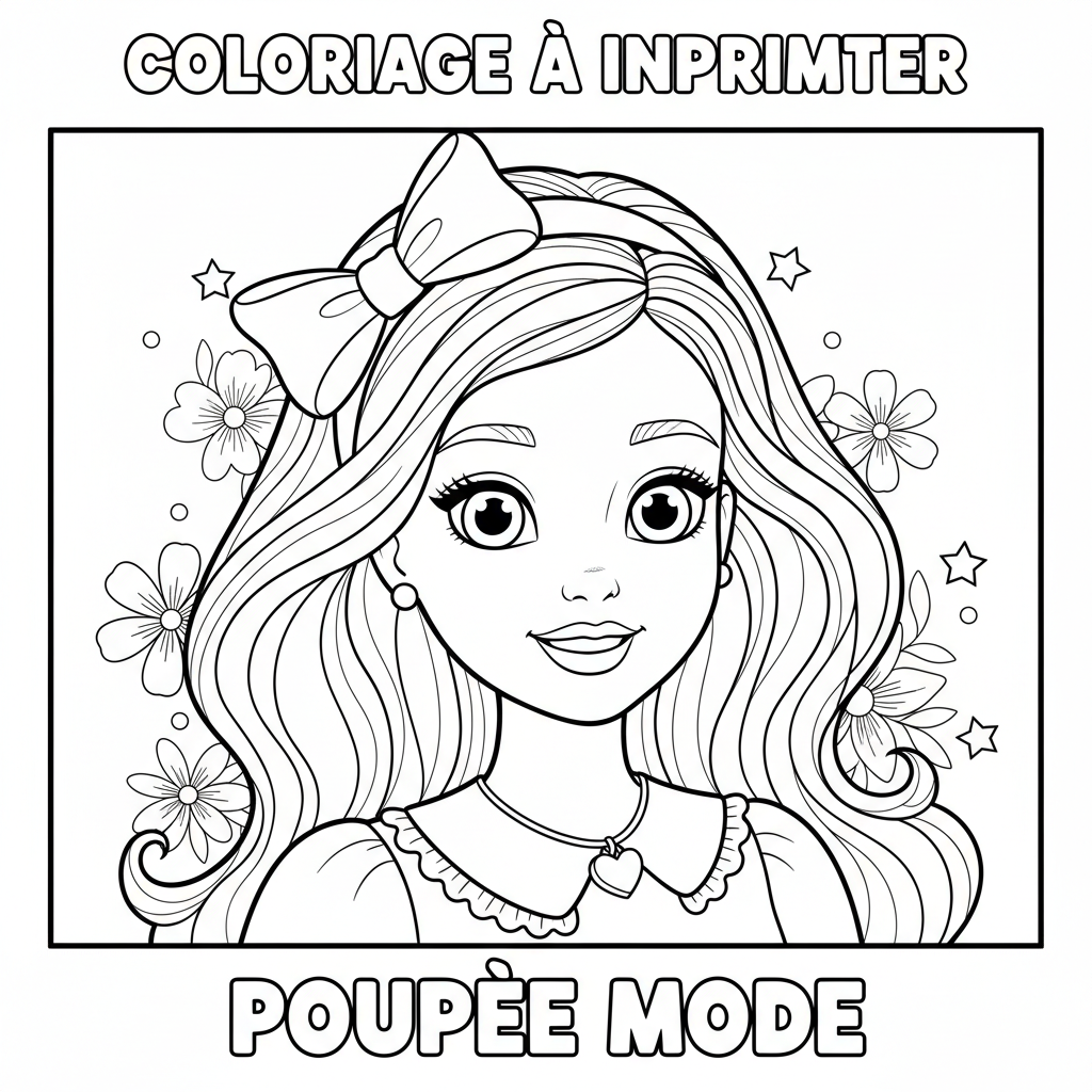 Coloriage coloriage a imprimer barbie 4