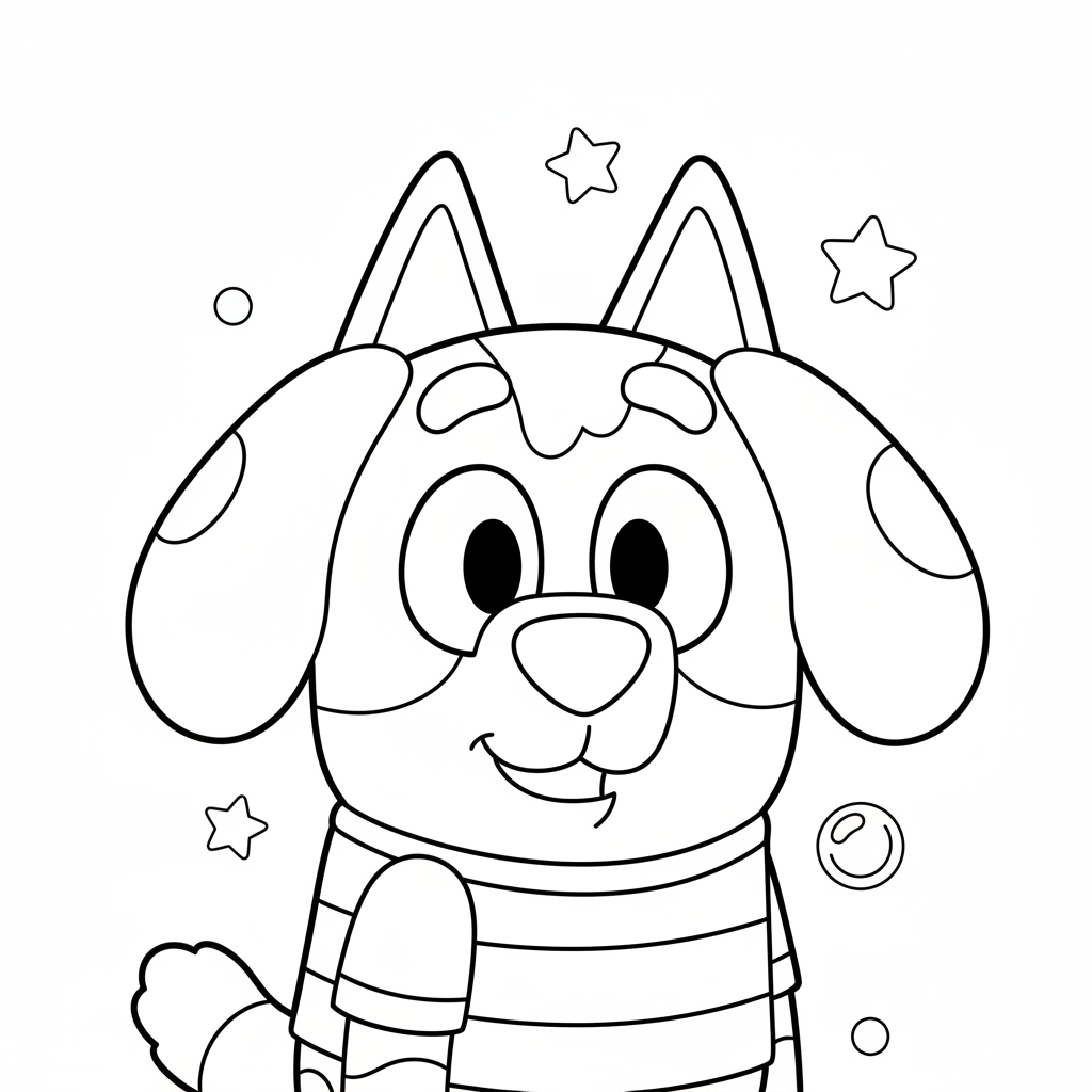 Coloriage coloriage à imprimer bluey 4