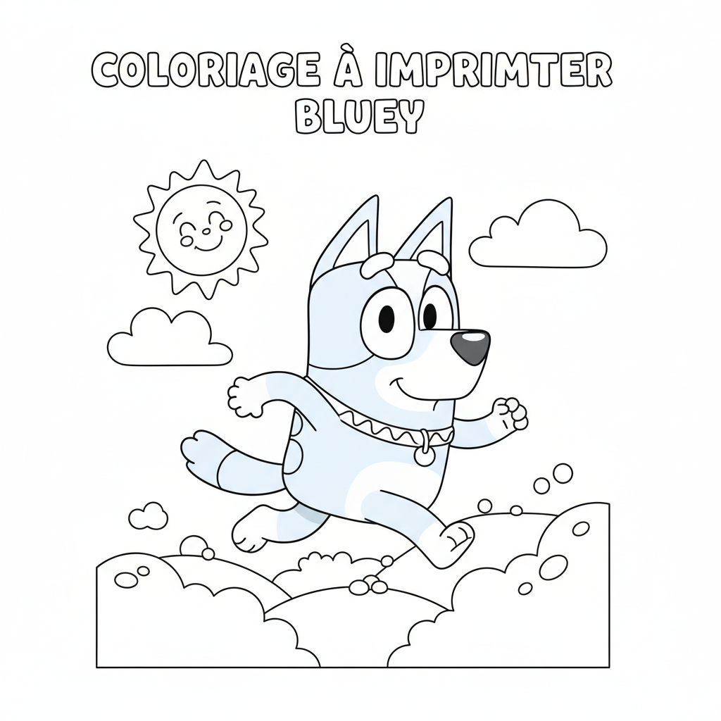 Coloriage coloriage à imprimer bluey 5
