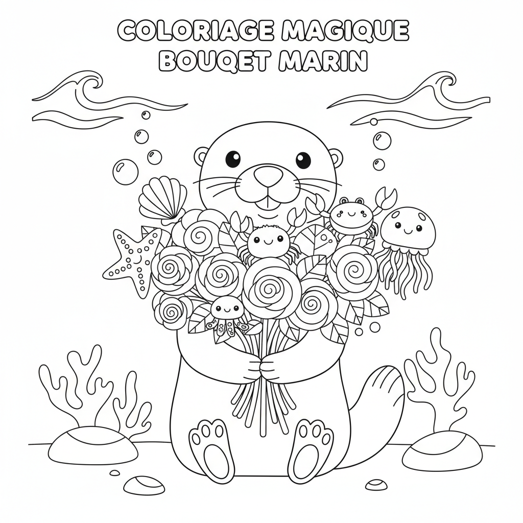 Coloriage coloriage à imprimer bouquet de fleurs 3