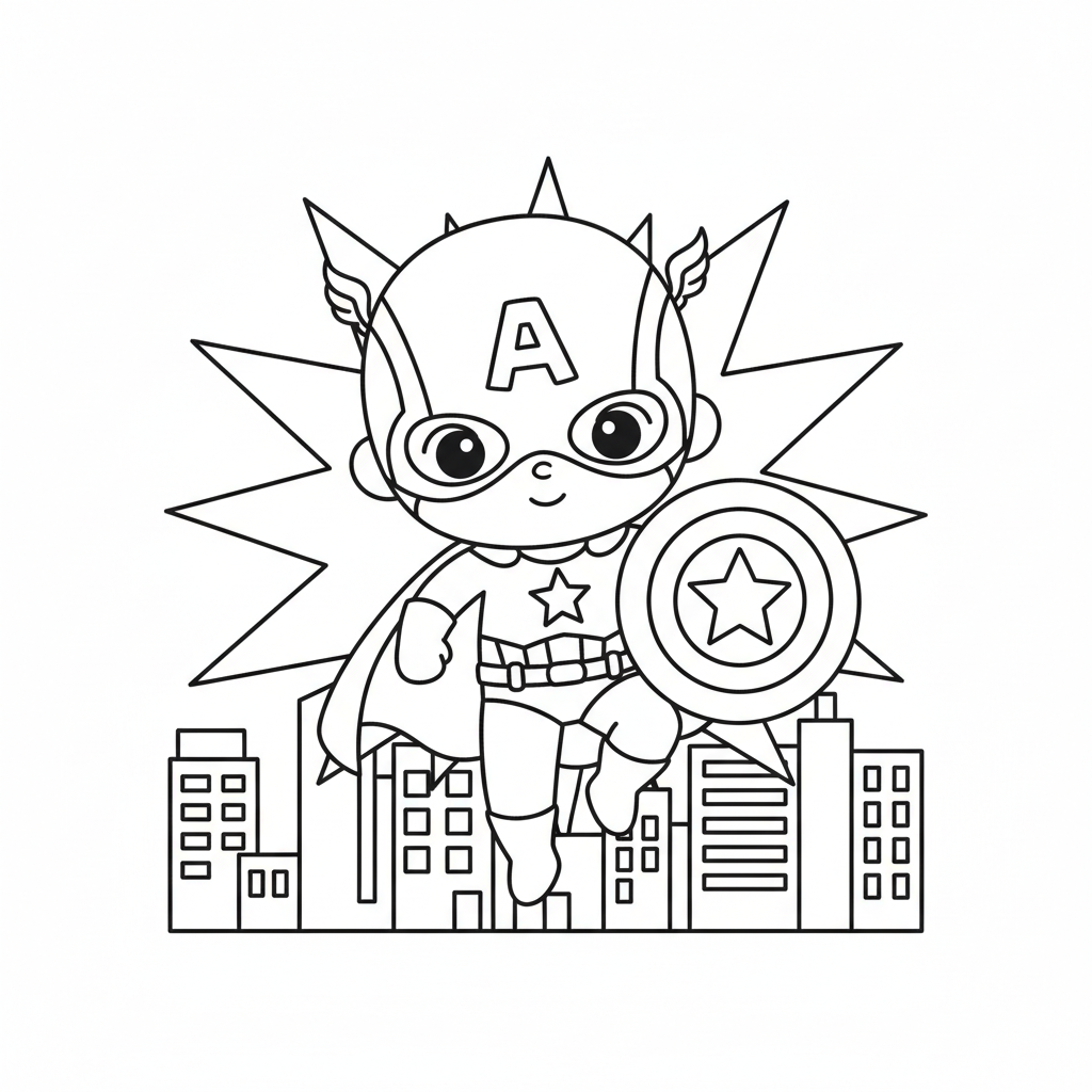 Coloriage coloriage à imprimer captain america