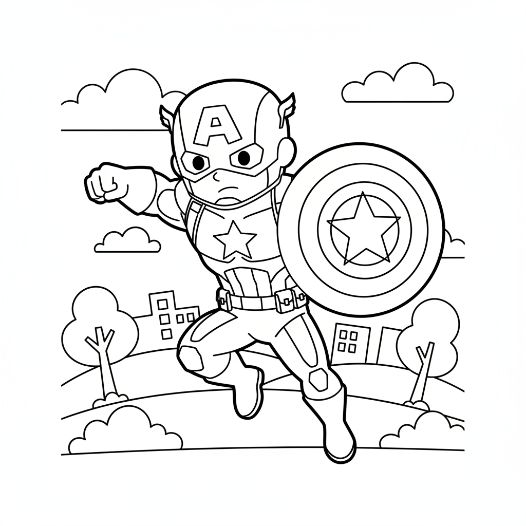 Coloriage coloriage à imprimer captain america 3