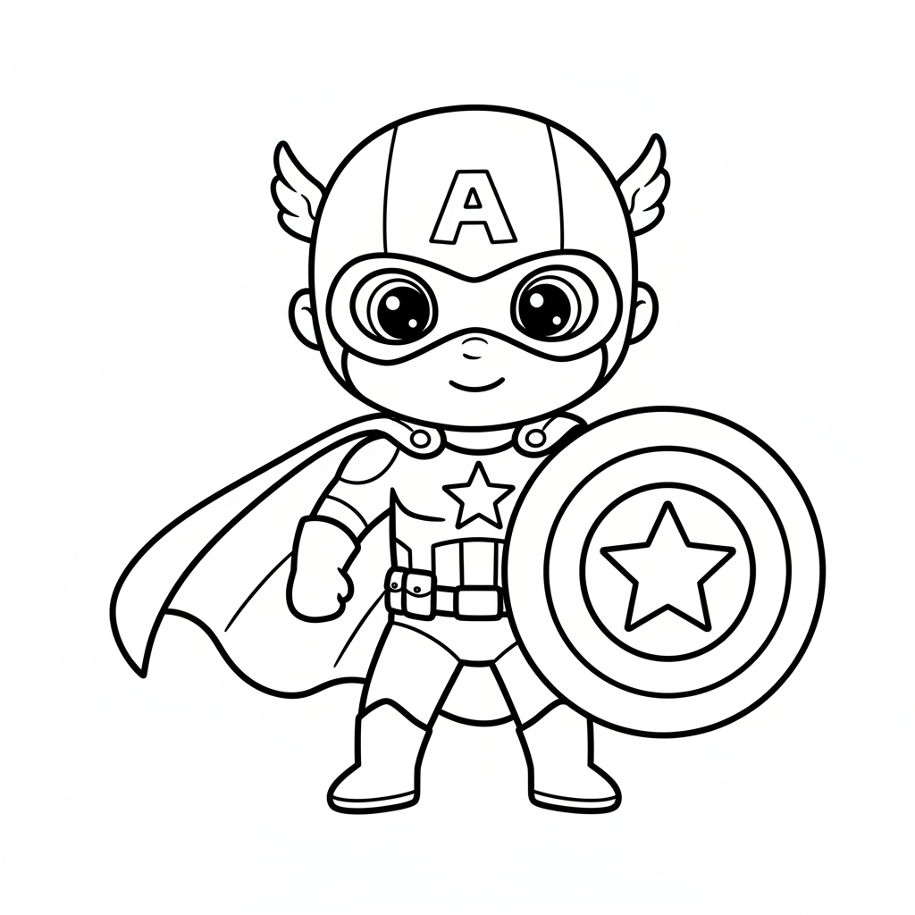 Coloriage coloriage à imprimer captain america 4