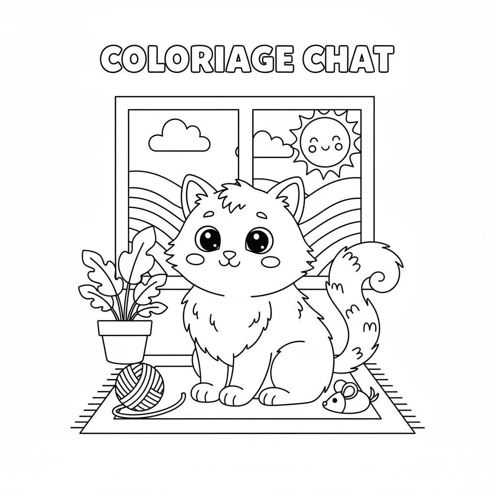 Coloriage coloriage a imprimer chat 2
