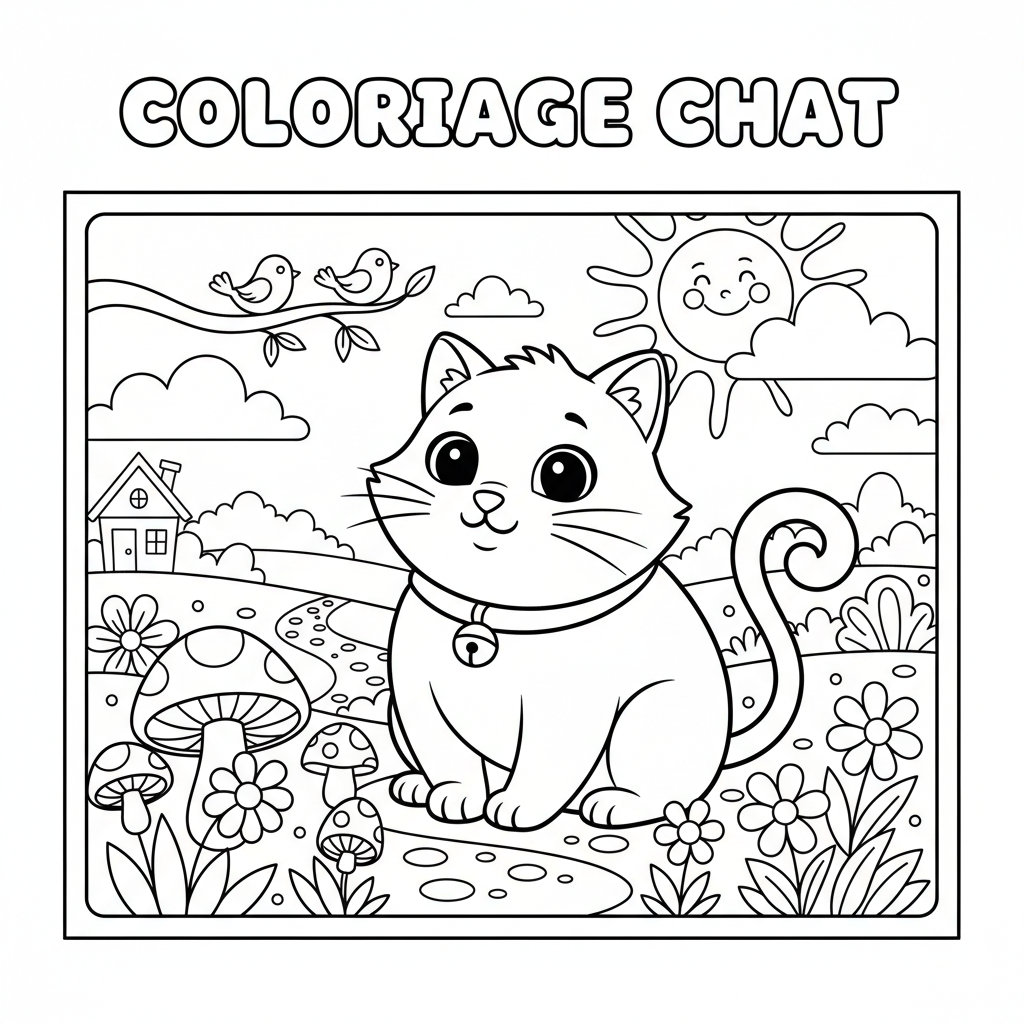 Coloriage coloriage a imprimer chat 3