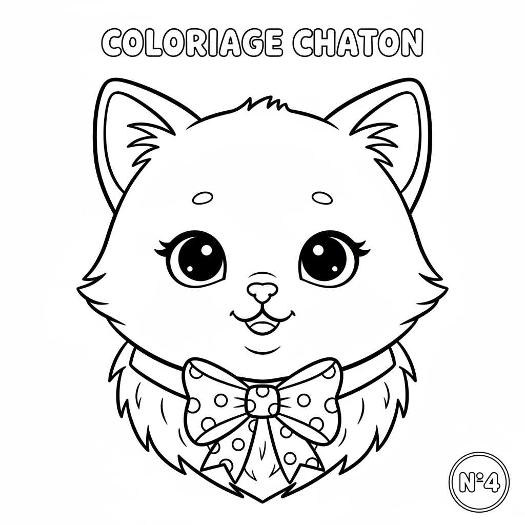 Coloriage coloriage a imprimer chaton 4