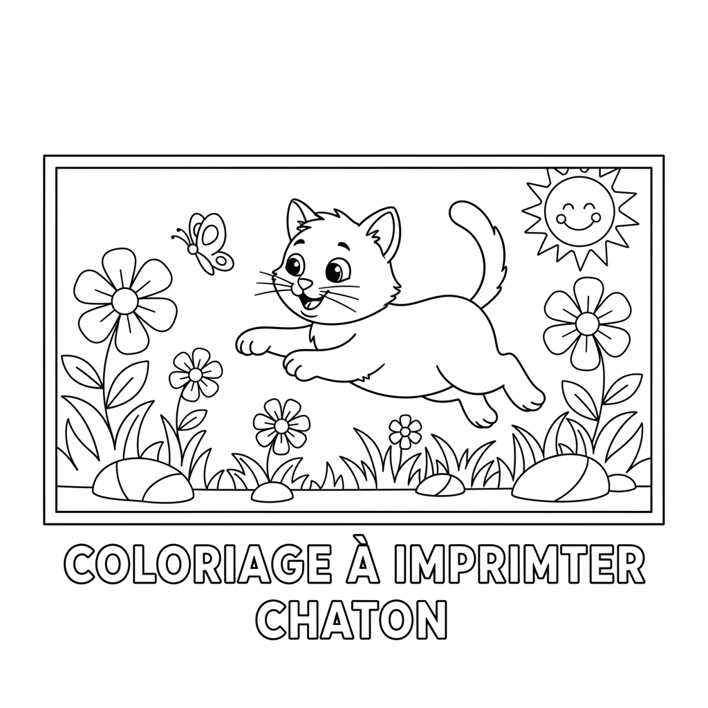 Coloriage coloriage a imprimer chaton 5