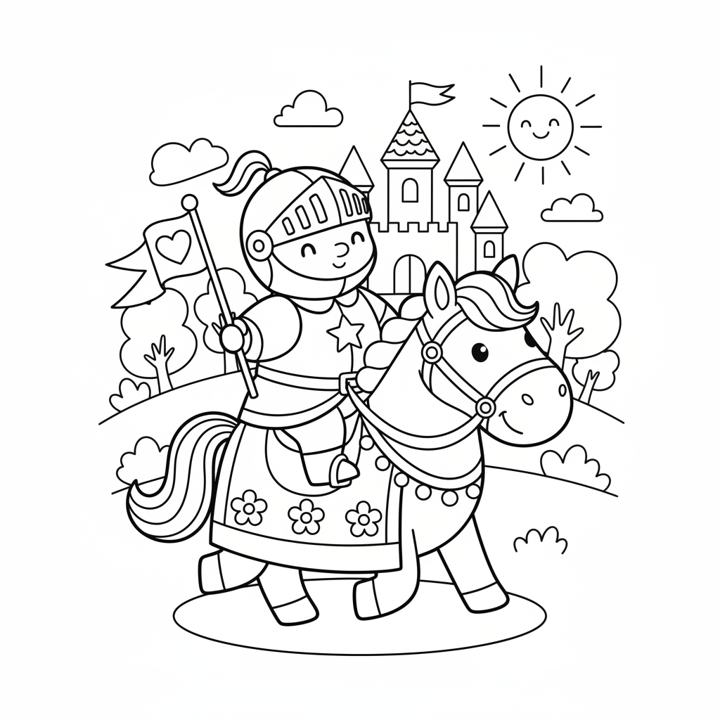 Coloriage coloriage à imprimer chevalier