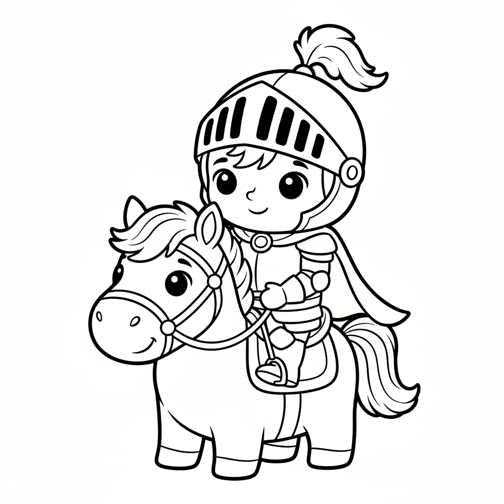 Coloriage coloriage à imprimer chevalier 4