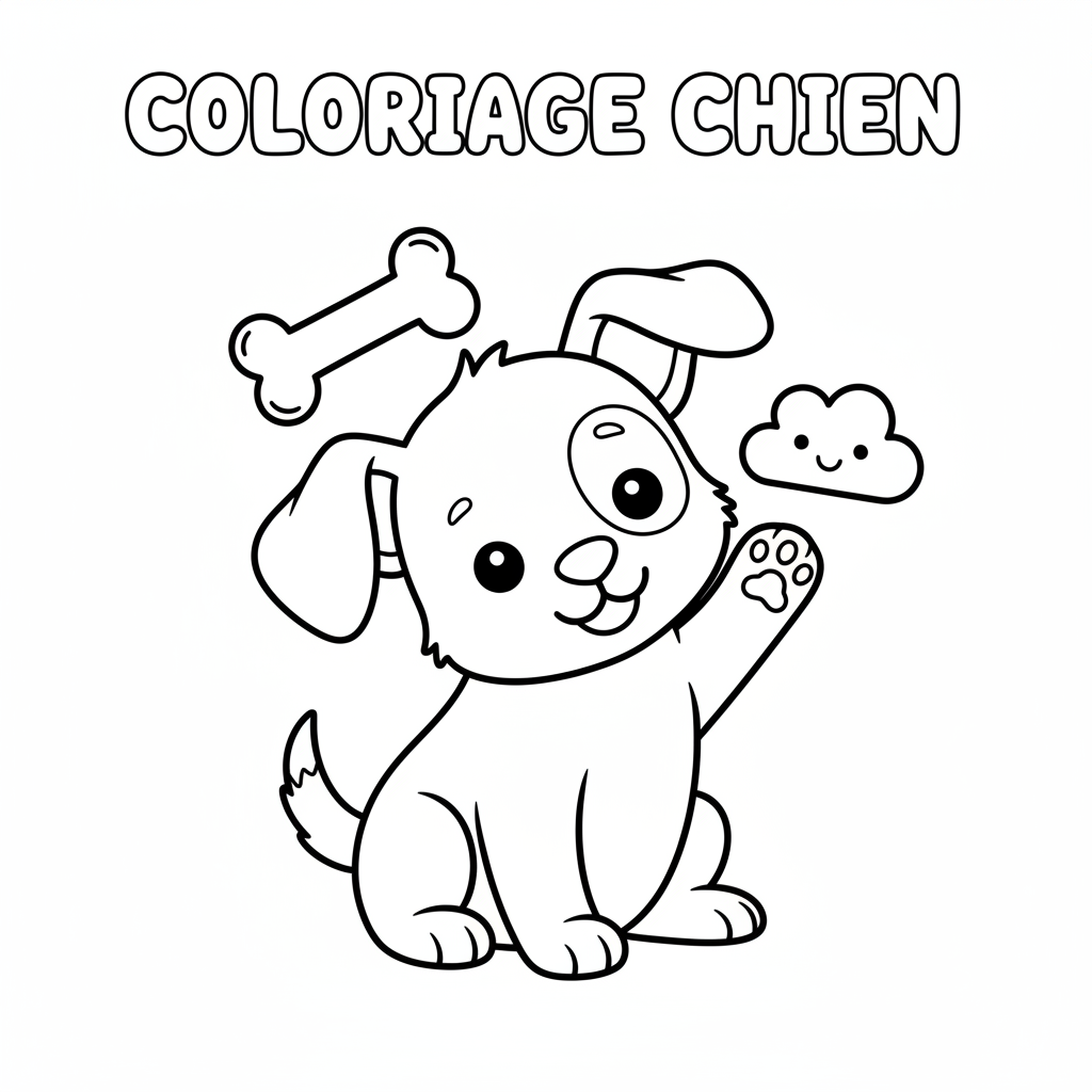 Coloriage coloriage à imprimer chien
