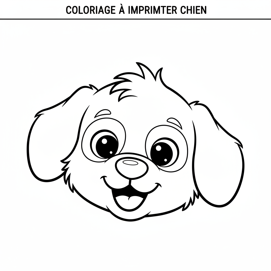 Coloriage coloriage à imprimer chien 4