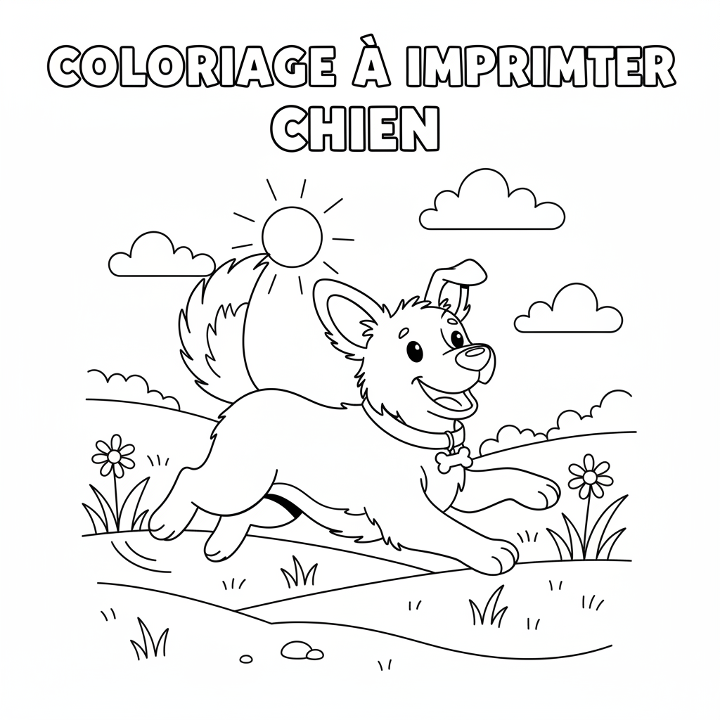 Coloriage coloriage a imprimer chien 5