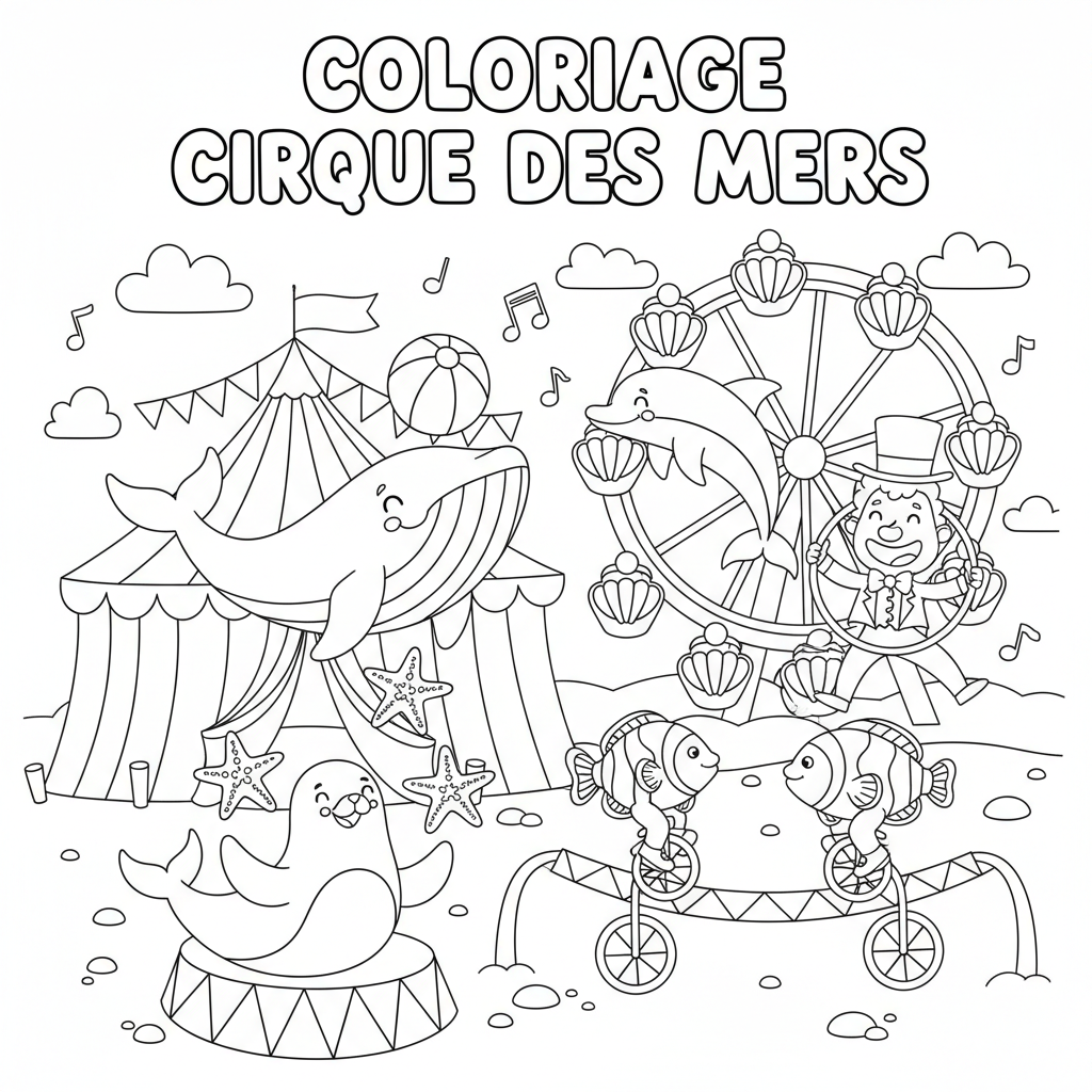 Coloriage coloriage à imprimer cirque 5