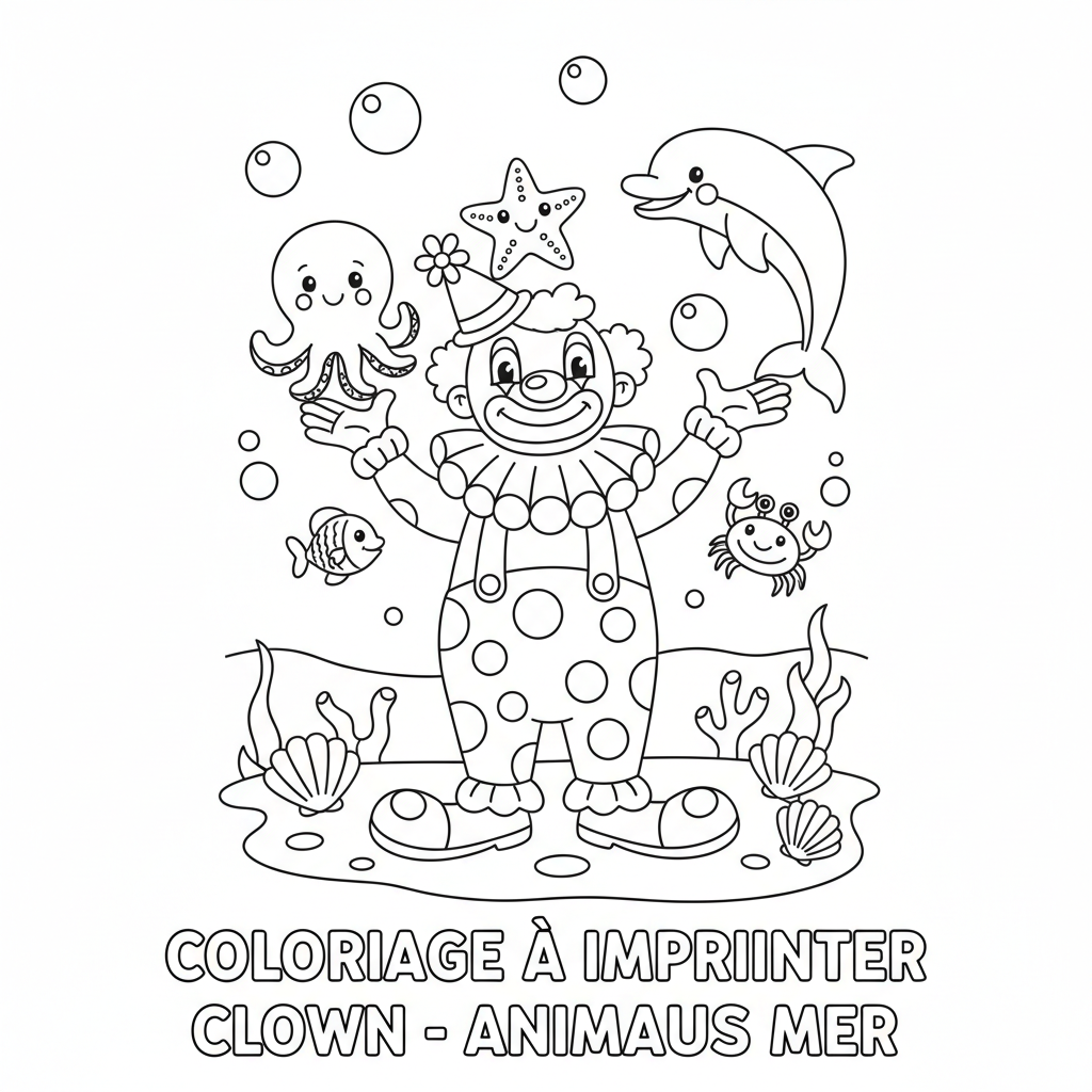 Coloriage Coloriage À Imprimer Clown Gratuit à Imprimer
