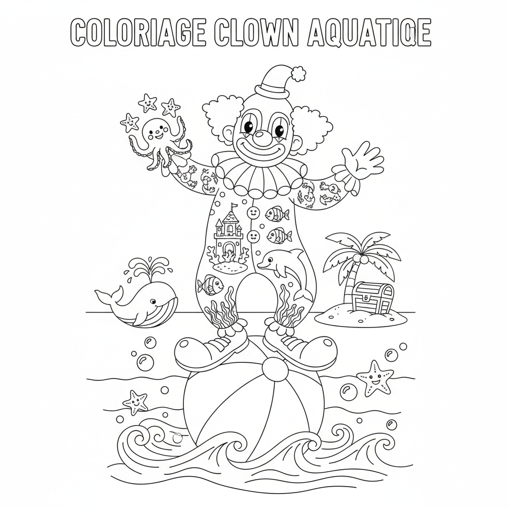 Coloriage coloriage à imprimer clown 2