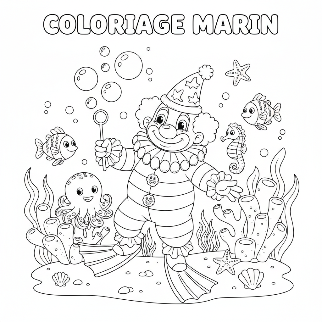 Coloriage coloriage à imprimer clown 3