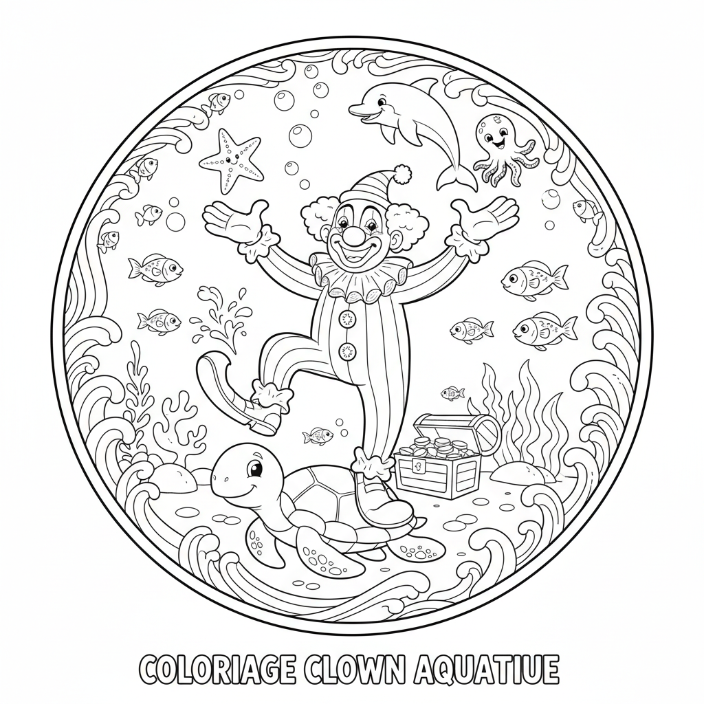 Coloriage coloriage à imprimer clown 5