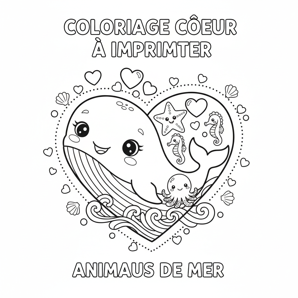 Coloriage coloriage à imprimer coeur 4