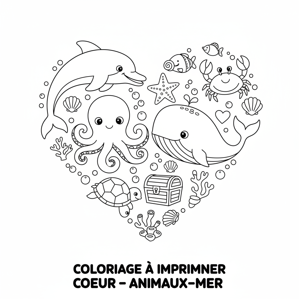 Coloriage coloriage a imprimer coeur 2