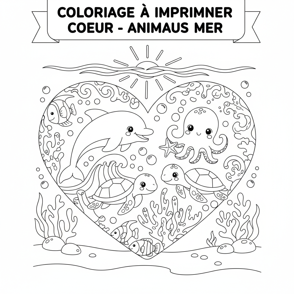 Coloriage coloriage a imprimer coeur 3