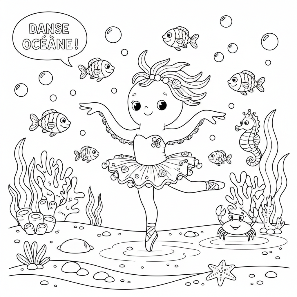 Coloriage coloriage à imprimer danseuse 3