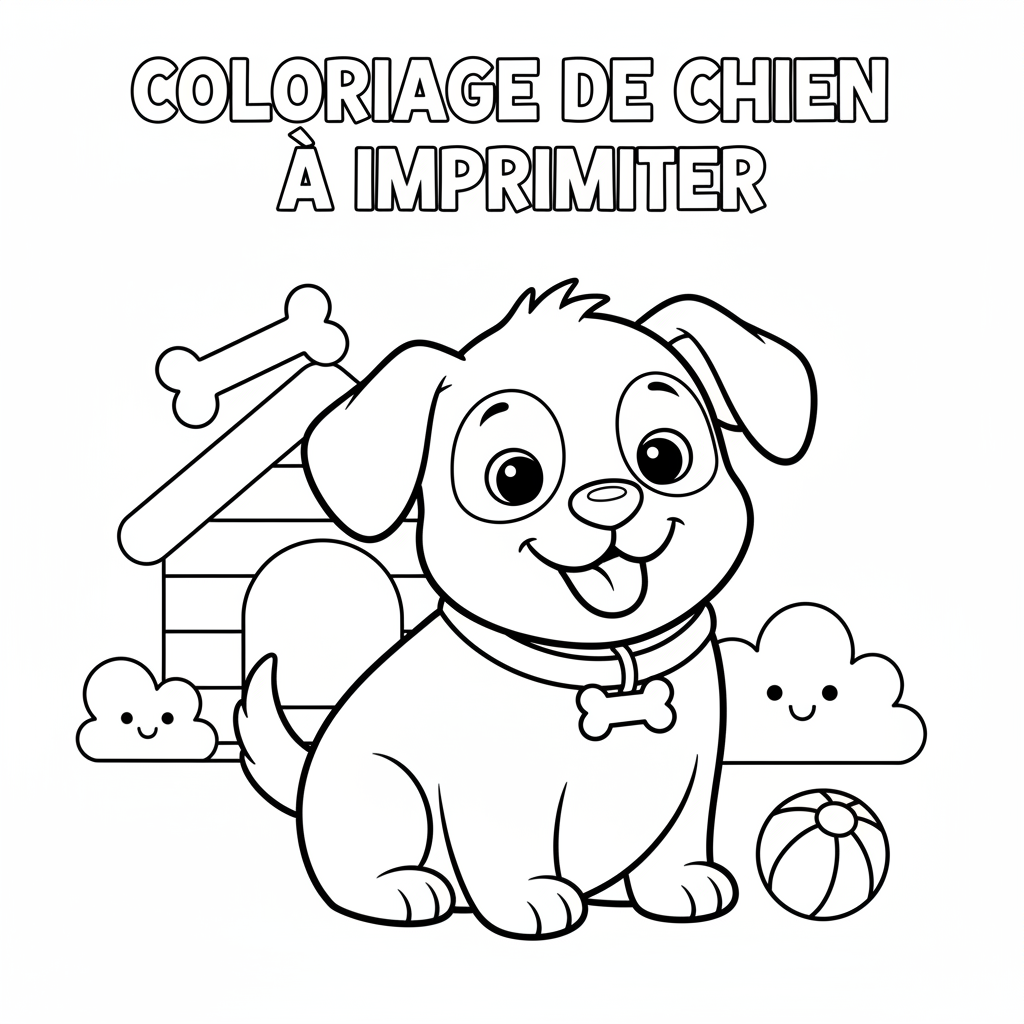 Coloriage coloriage à imprimer de chien