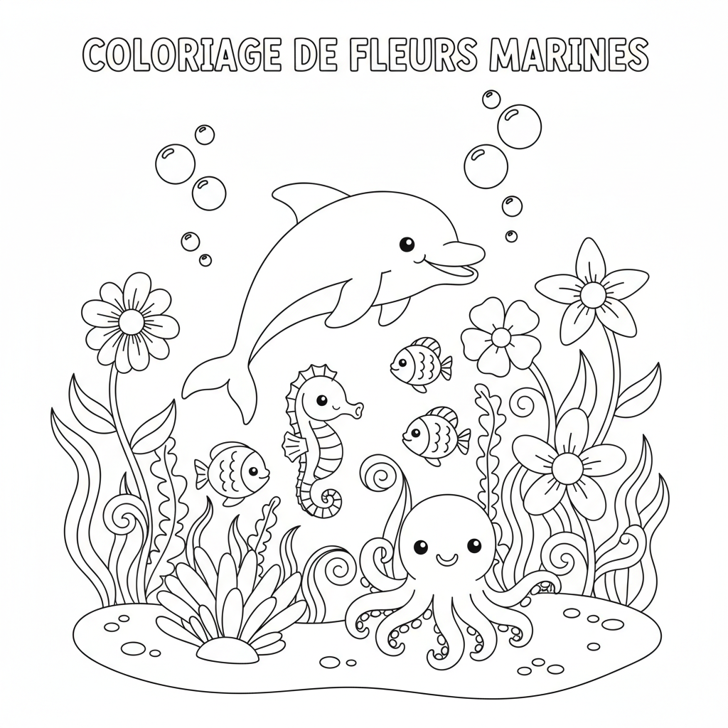 Coloriage coloriage à imprimer de fleurs 3