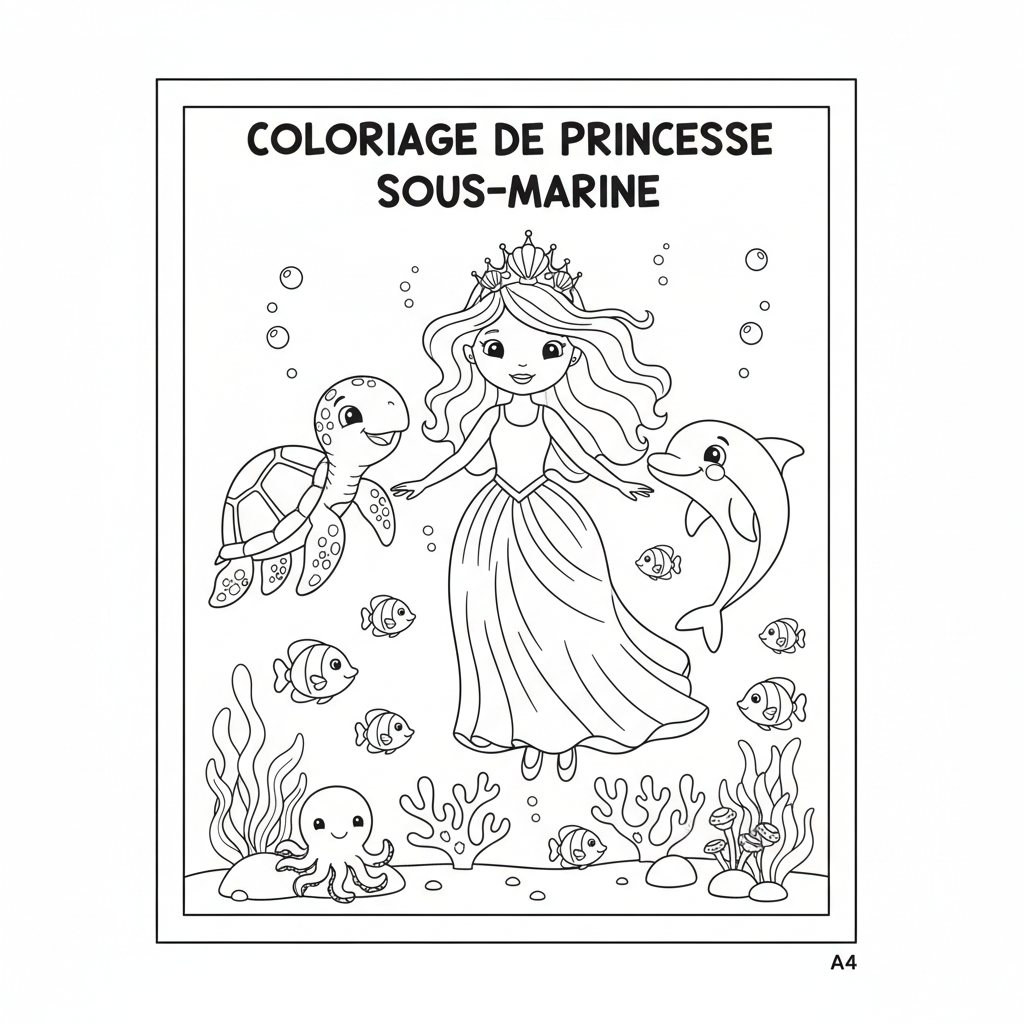 Coloriage coloriage à imprimer de princesse 3