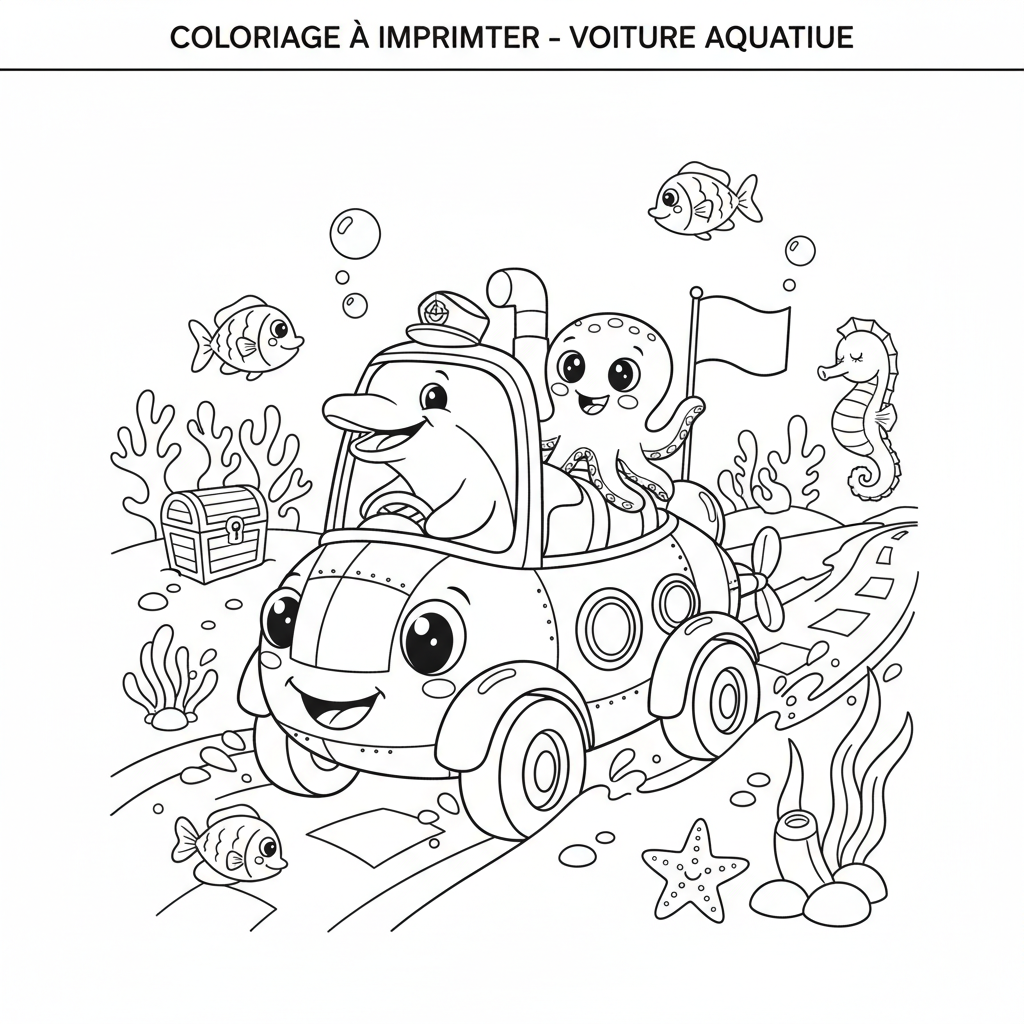 Coloriage coloriage à imprimer de voiture 4