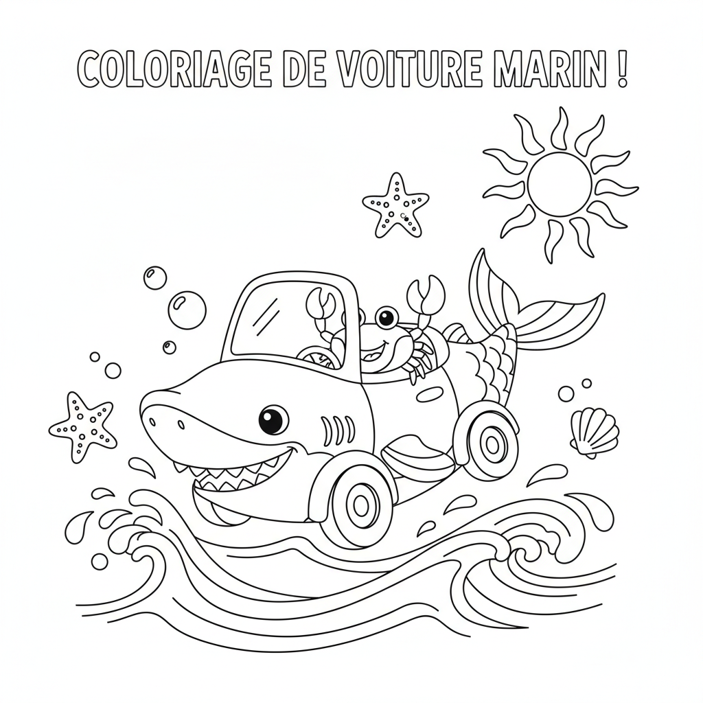 Coloriage coloriage à imprimer de voiture 5