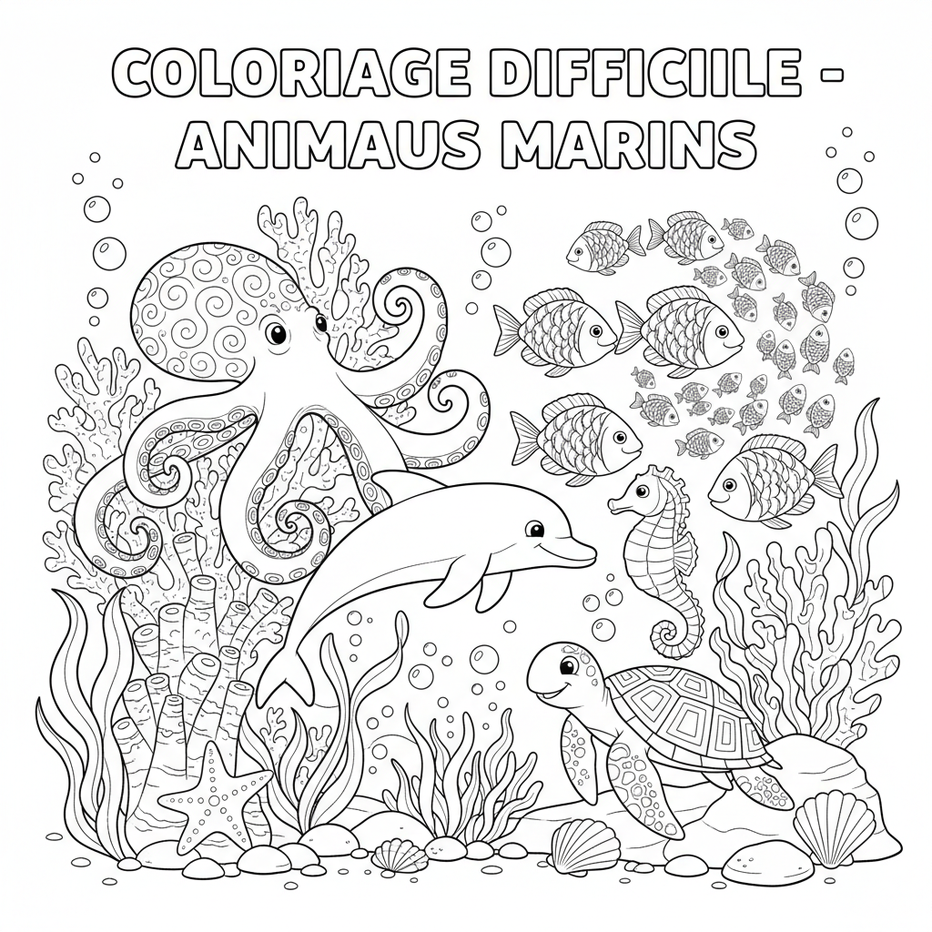 Coloriage coloriage à imprimer difficile 3