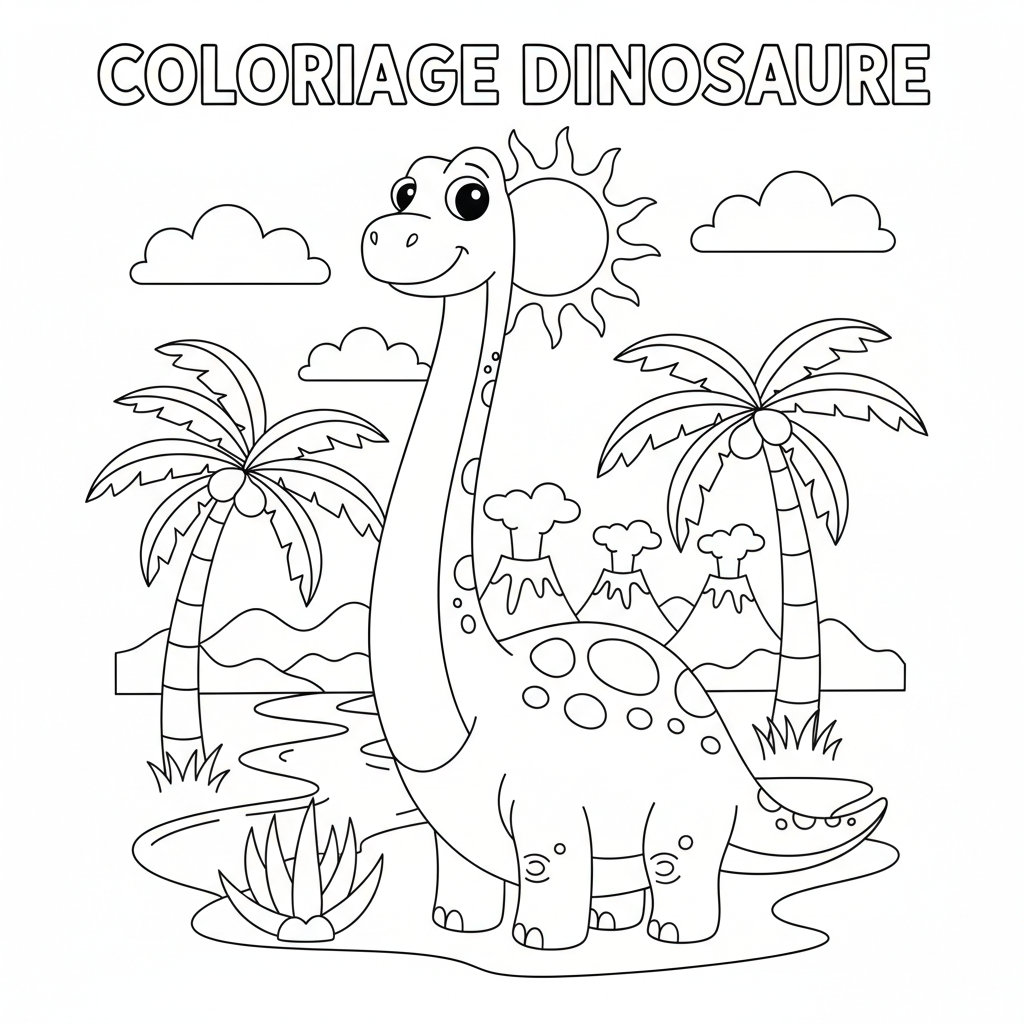 Coloriage coloriage a imprimer dinosaure 3