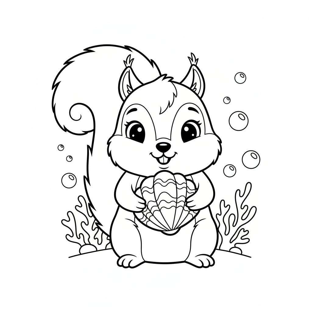 Coloriage coloriage à imprimer ecureuil 4