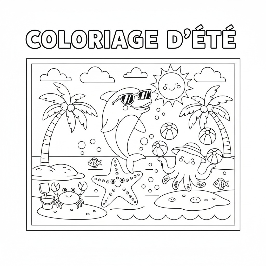 Dessins de Coloriage À Imprimer Ete à Imprimer Gratuitement