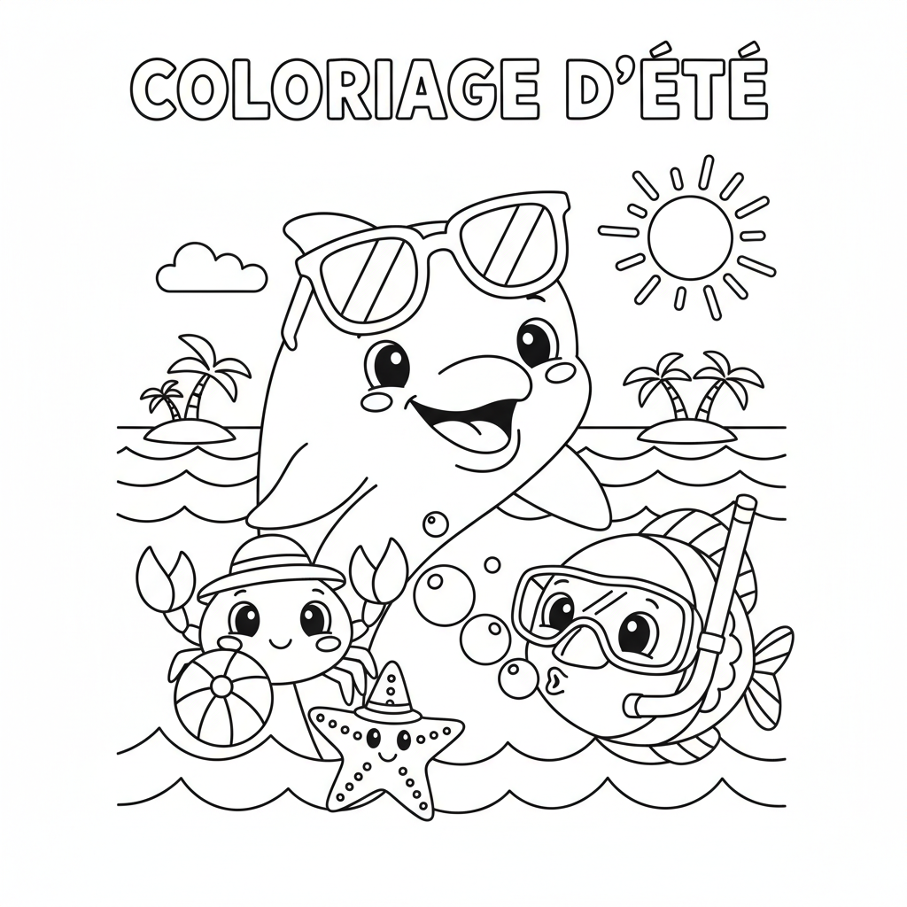 Coloriage coloriage à imprimer ete 4
