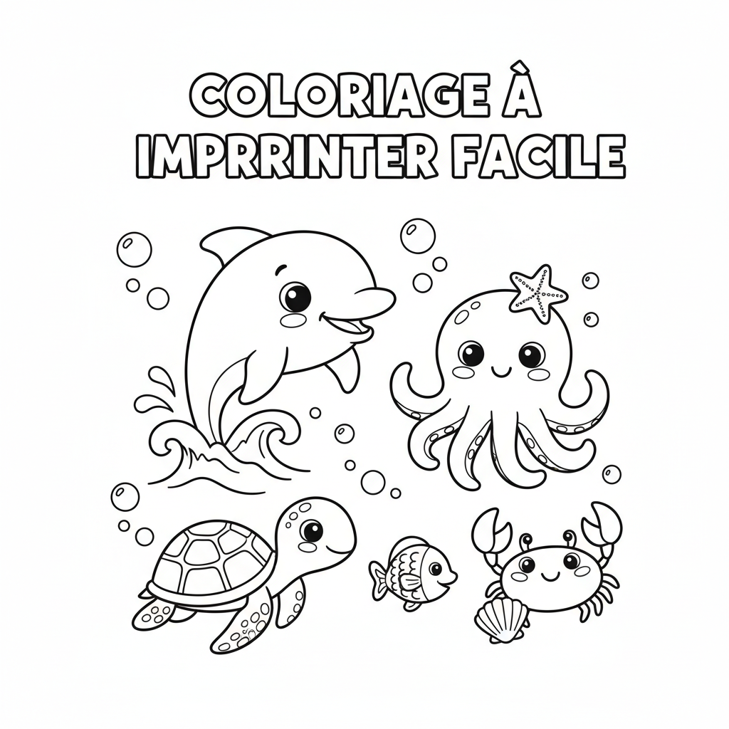 Coloriage coloriage à imprimer facile 1