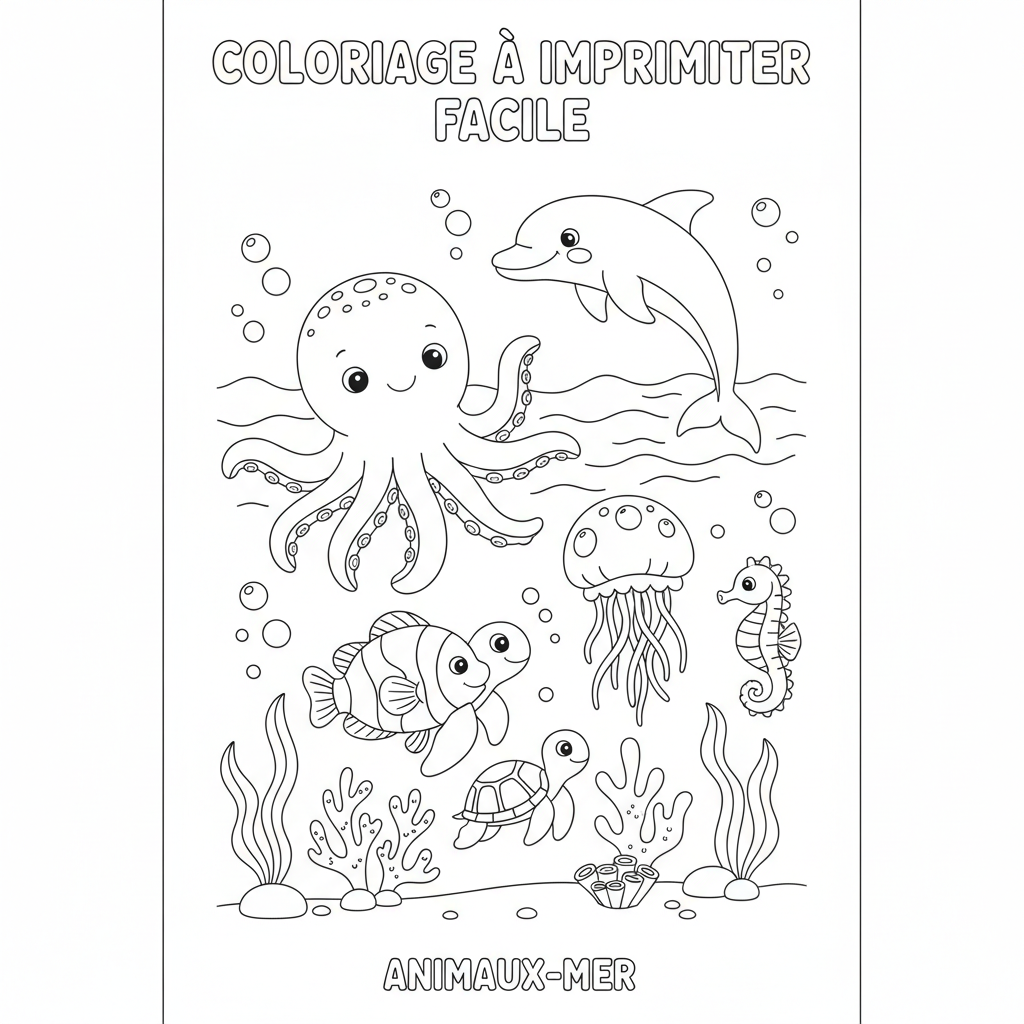 Coloriage coloriage à imprimer facile 2