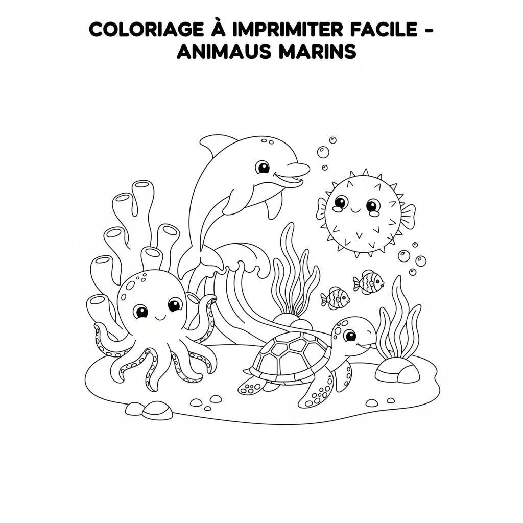 Coloriage coloriage à imprimer facile 3