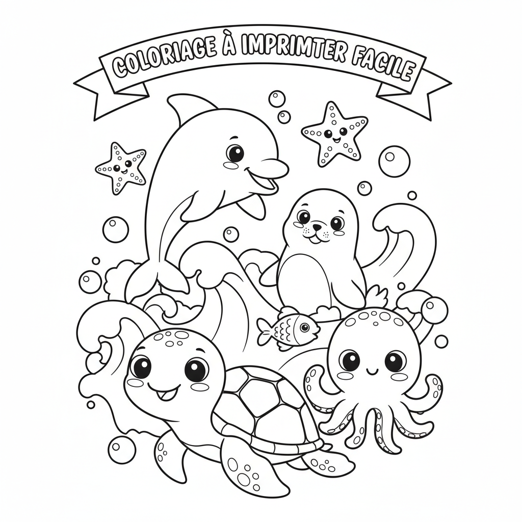 Coloriage coloriage à imprimer facile 4