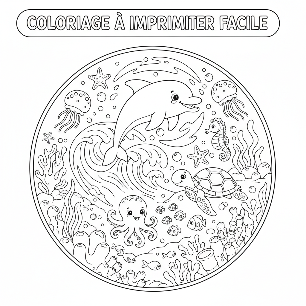 Coloriage coloriage à imprimer facile 5