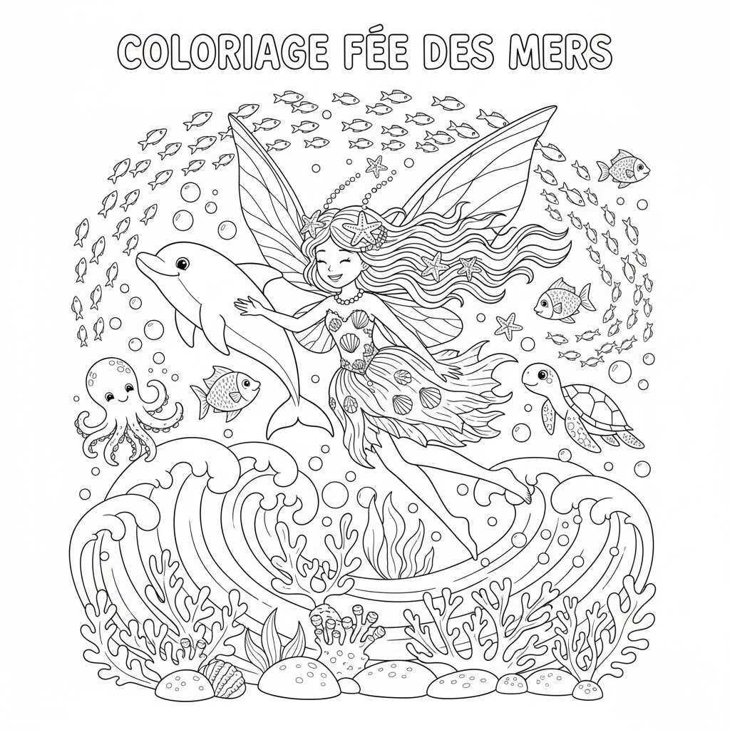 Coloriage coloriage à imprimer fee 5