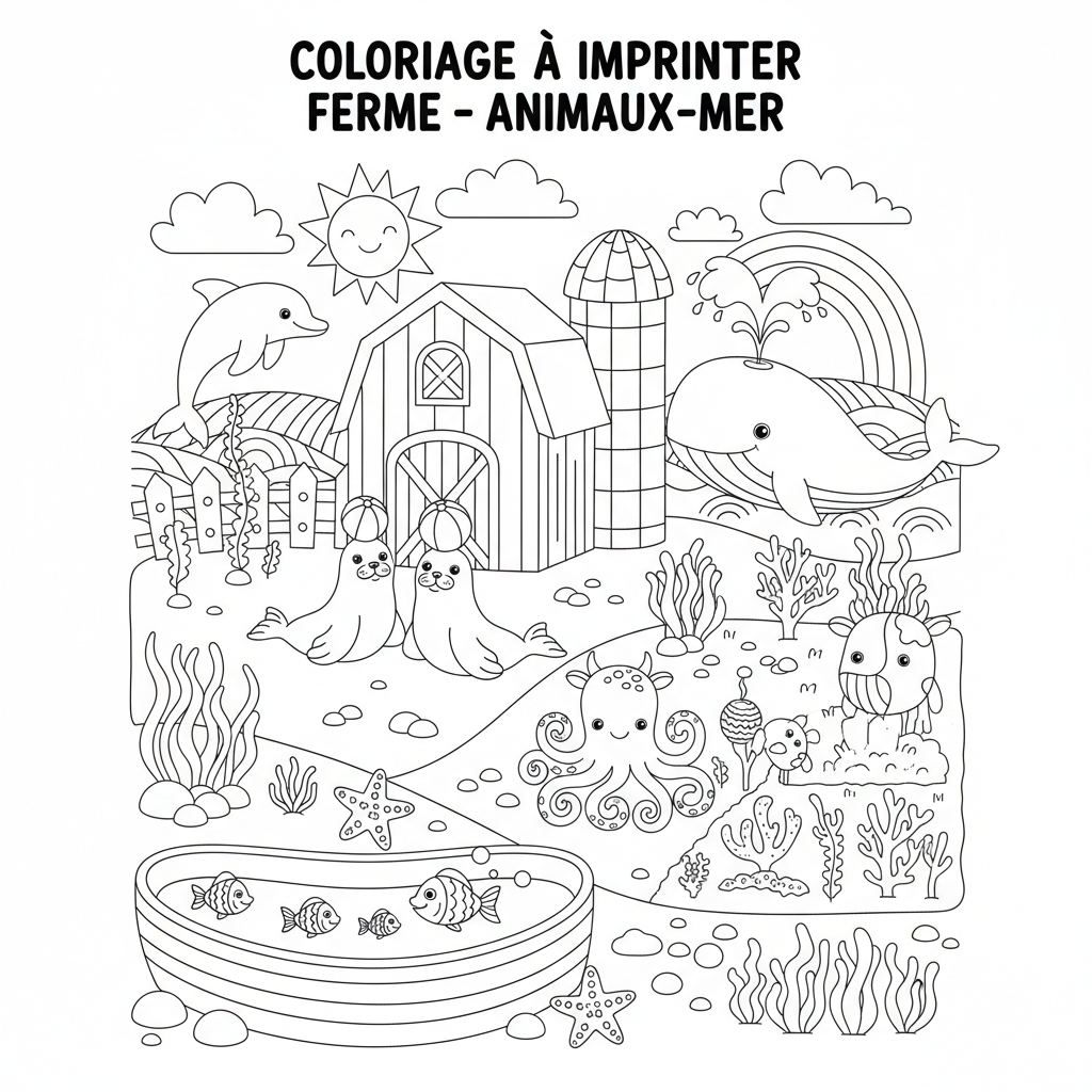 Coloriage coloriage à imprimer ferme 3