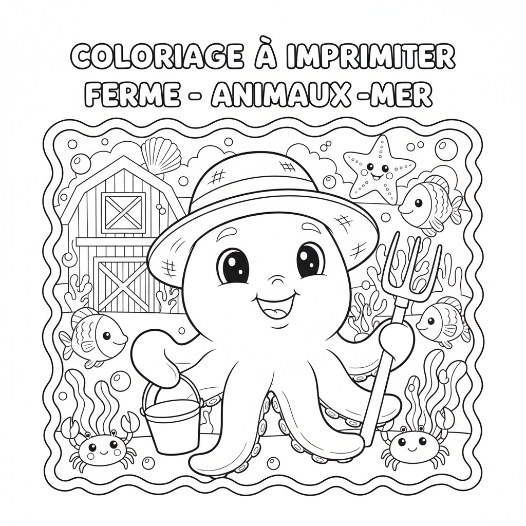 Coloriage coloriage à imprimer ferme 4