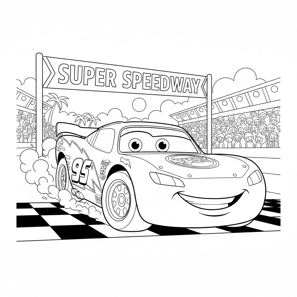 Coloriage coloriage à imprimer flash mcqueen 2