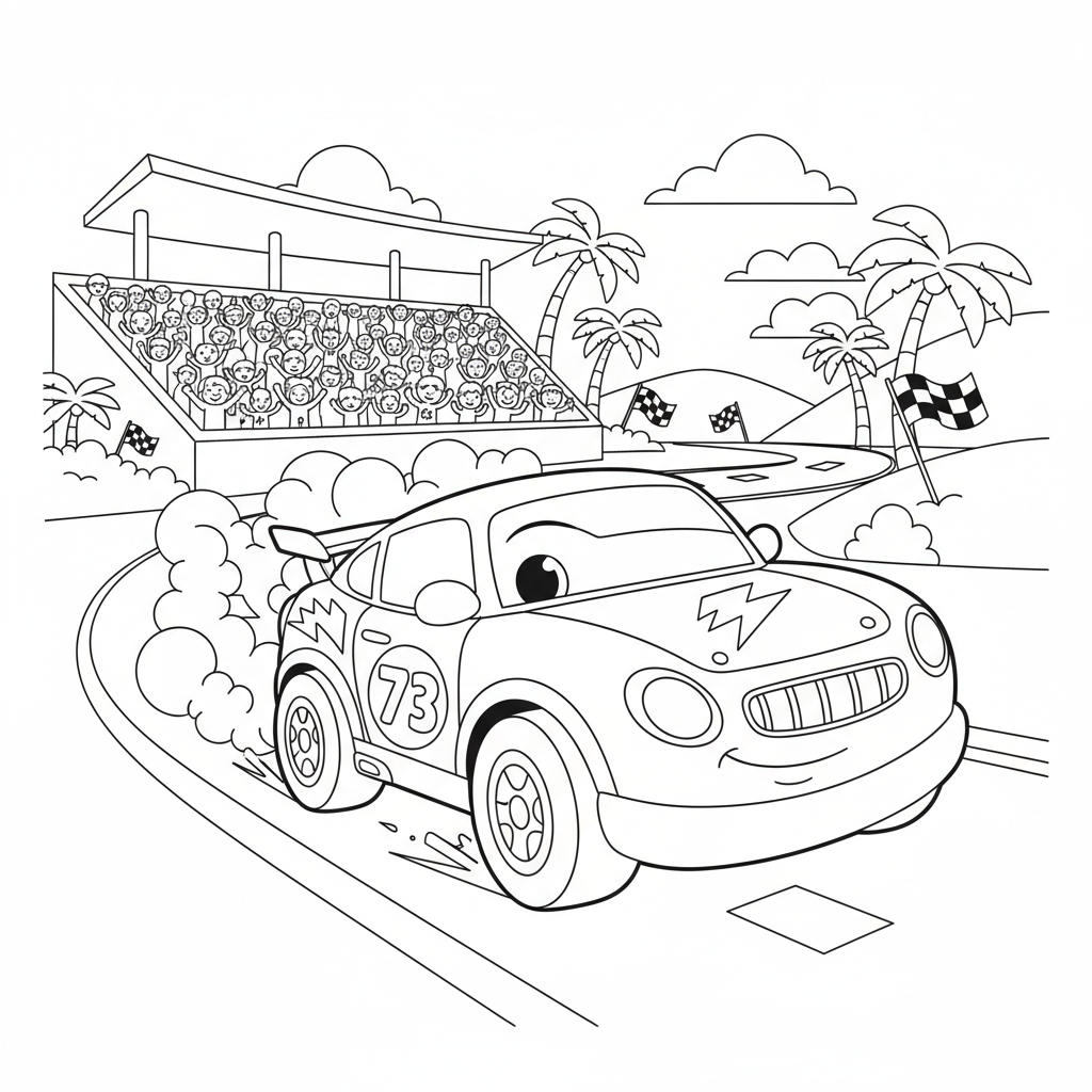 Coloriage coloriage à imprimer flash mcqueen 5